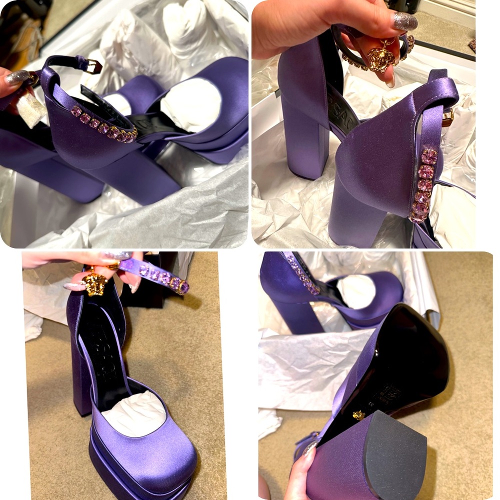 NEW VERSACE Medusa pumps, Orchid ore color, size 39